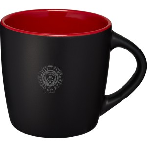 Riviera 340 ml ceramic mug, solid black,Red (Mugs)