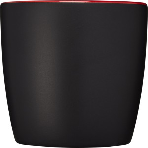 Riviera 340 ml ceramic mug, solid black,Red (Mugs)