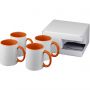Ceramic sublimation mug 4-pieces gift set, Orange