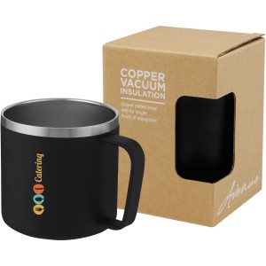 Nordre 350 ml copper vacuum insulated mug, Solid black (Mugs)