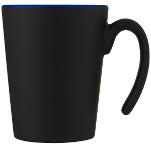 Oli 360 ml ceramic mug with handle, Blue, Solid black (Mugs)