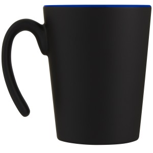 Oli 360 ml ceramic mug with handle, Blue, Solid black (Mugs)