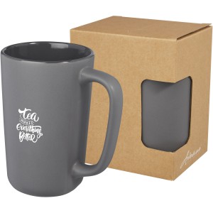 Perk 480 ml ceramic mug, Grey (Mugs)