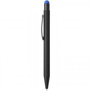 Dax rubberstylusballpoint pen, Black, royal (Multi-colored, multi-functional pen)