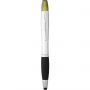 Nash stylus ballpoint pen and highlighter, Silver, solid black