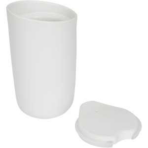 Mysa 410 ml double wall ceramic tumbler, White (Glasses)