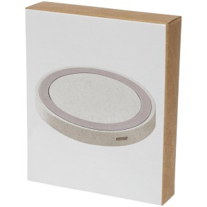 Naka 5W wheat straw wireless charging pad, Beige (Powerbanks)