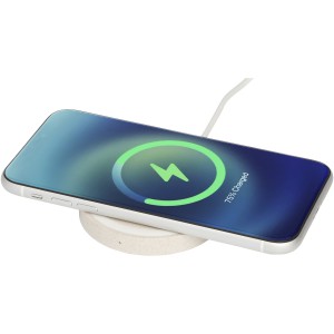 Naka 5W wheat straw wireless charging pad, Beige (Powerbanks)