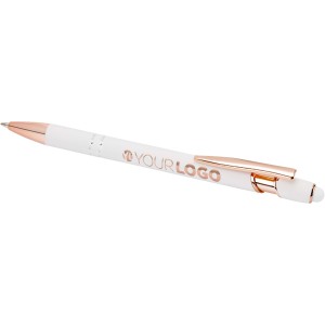 Nanna ballpoint pen with rose gold finish (black ink), White (Metallic pen)