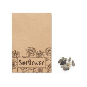 Sunflower seeds in envelope, Beige