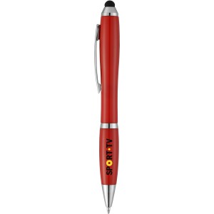 Nash coloured stylus ballpoint pen, Red (Plastic pen)