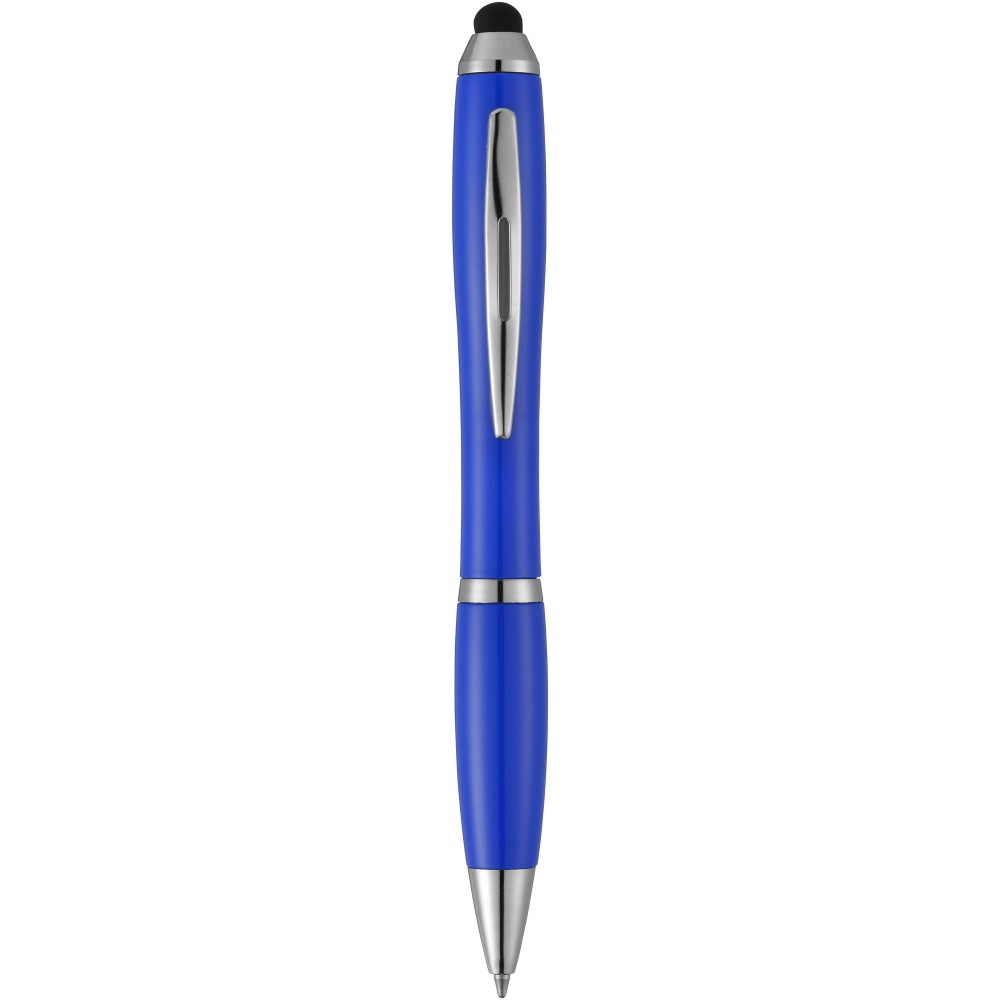 Printed Nash coloured stylus ballpoint pen, Royal blue (Plastic pen)