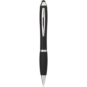 Nash coloured stylus ballpoint pen with black grip, solid black