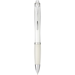 Nash ballpoint pen with coloured barrel and grip, White