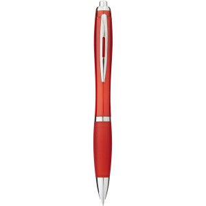 Nash ballpoint pen with coloured barrel and grip, Red