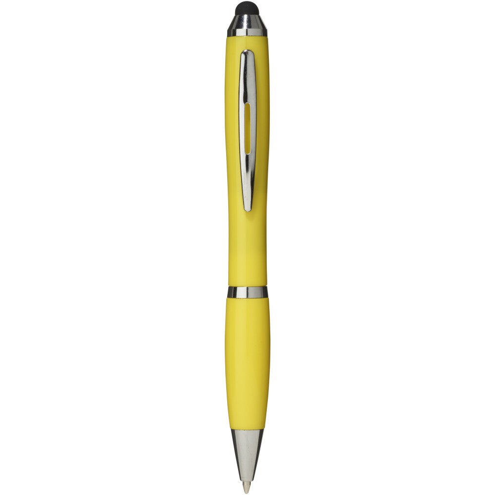 Printed Nash stylus ballpoint pen, Yellow (Plastic pen)