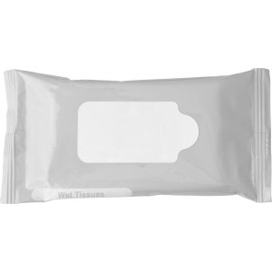 Plastic bag with 10 wet tissues Salma, silver