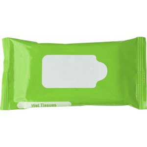 Plastic bag with 10 wet tissues Salma, light green
