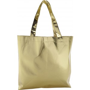 Nonwoven (80 gr/m2) laminated shopping bag Johnathan, gold