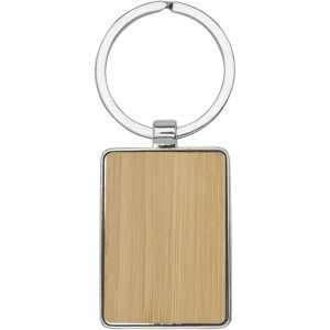 Neta bamboo rectangular keychain, Wood (Keychains)