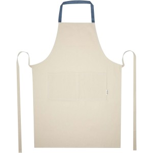 Nia 200 g/m2 recycled cotton apron, Ice blue (Kitchen textile)