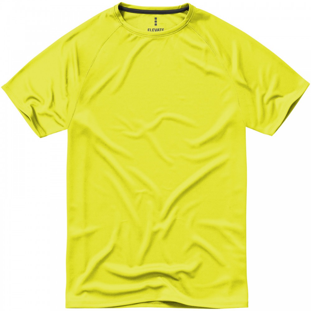 Printed Niagara short sleeve men's cool fit tshirt, neon yellow, XS (T