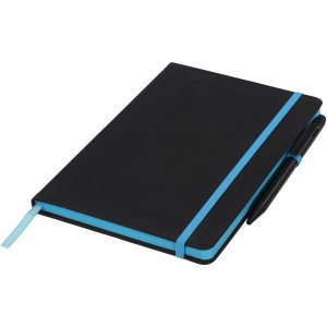 Noir Edge medium notebook, solid black,Blue (Notebooks)