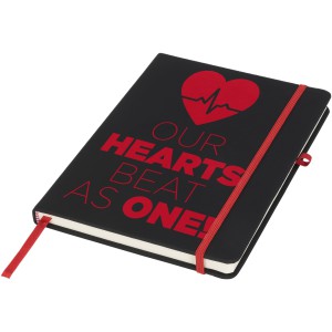 Noir medium notebook, solid black,Red (Notebooks)