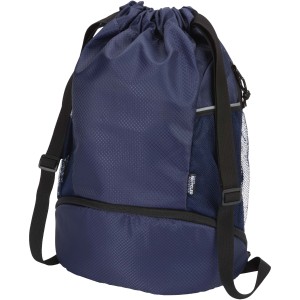 Nomad GRS recycled sports drawstring bag with bottom compart