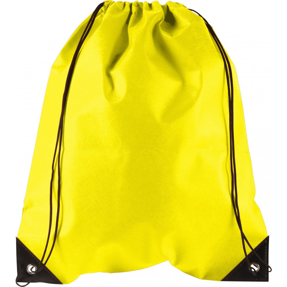 yellow drawstring backpack