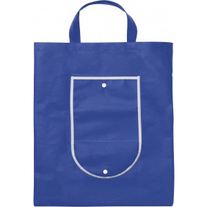 Nonwoven (80 g/m2) foldable shopping bag Francesca, blue (Shopping bags)