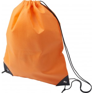 Nonwoven (80 gr/m2) drawstring backpack Nathalie, orange (Backpacks)