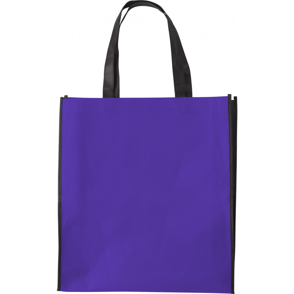 Printed Nonwoven (80 gr/m2) shopping bag, purple bags)