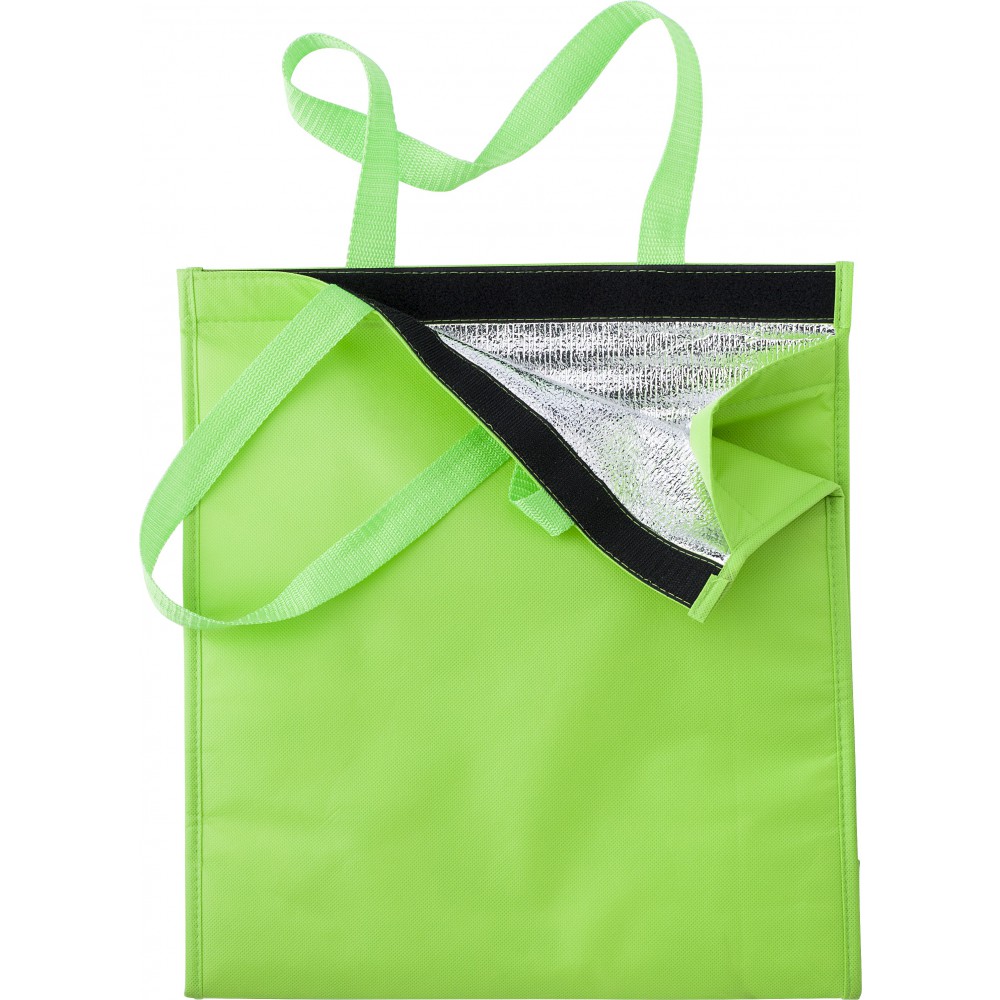 Printed Nonwoven (80gr) cooling bag, lime (Cooler bags)