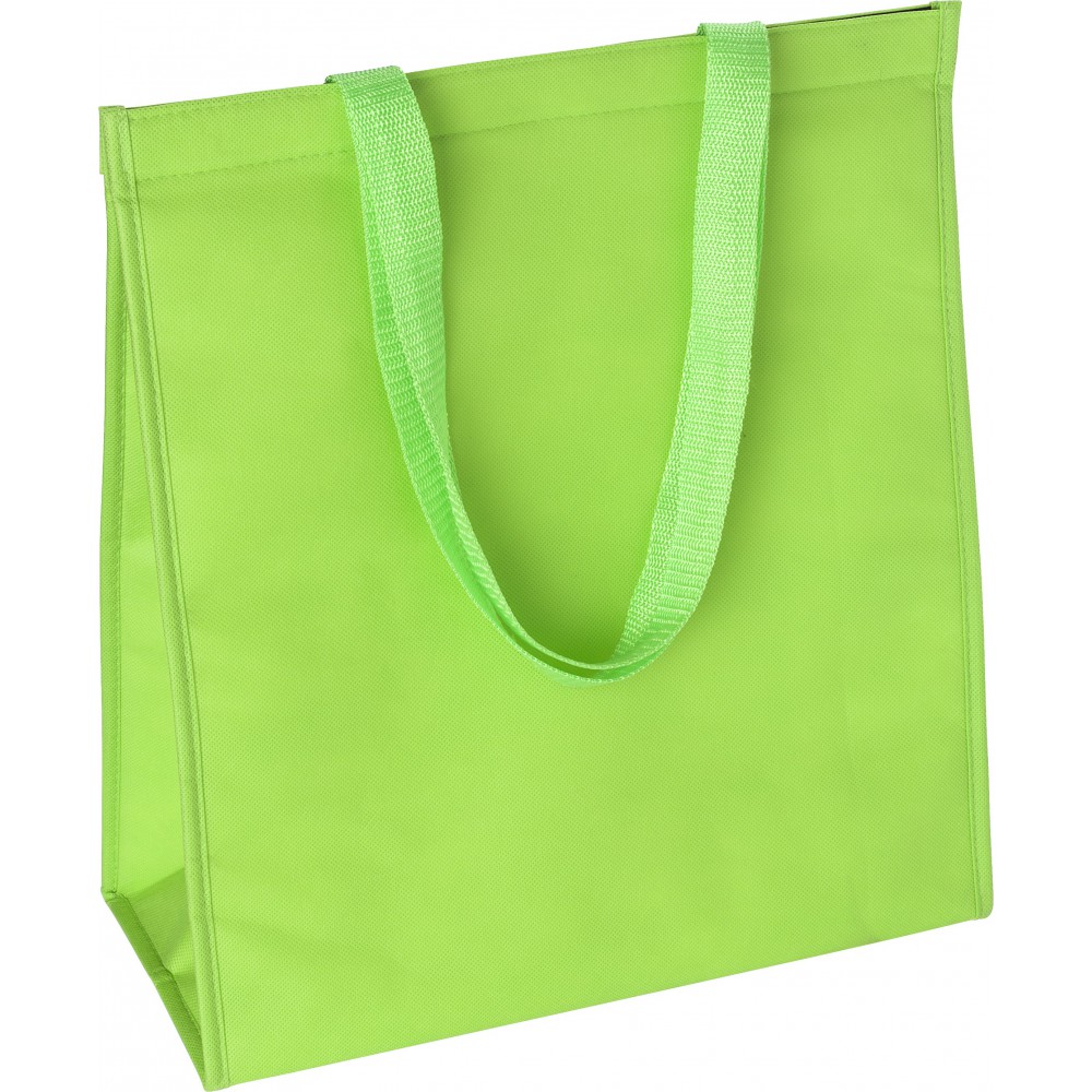 Printed Nonwoven (80gr) cooling bag, lime (Cooler bags)