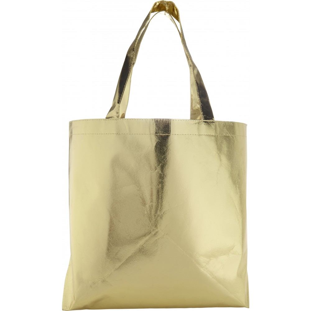 shopping bag gold