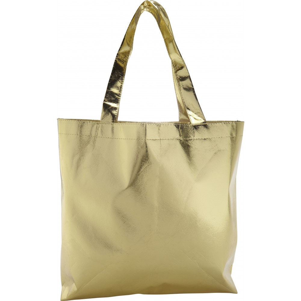 shopping bag gold