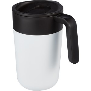 Nordia 400 ml double-wall recycled mug, White (Mugs)