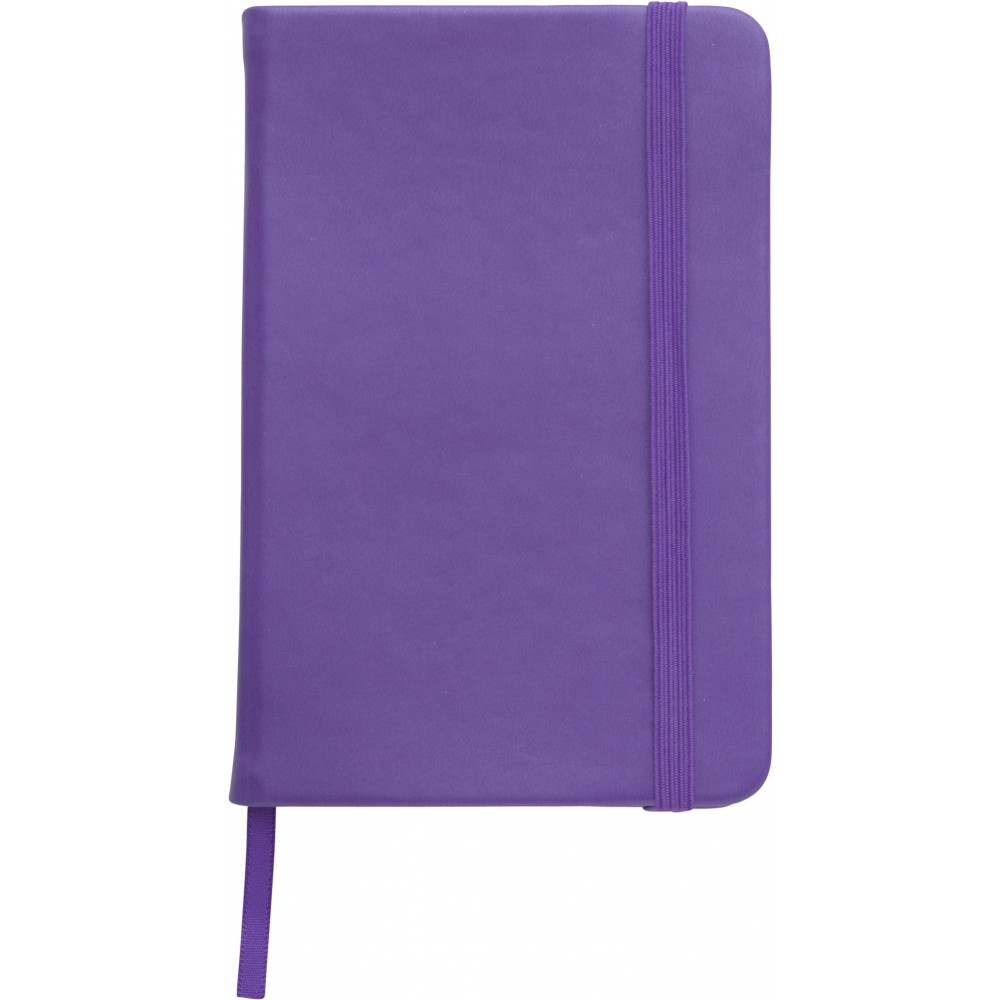 Notebook A6 with PU cover, Purple (notepad) Reklámajándék.hu Ltd.