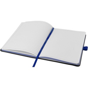 Colour-edge A5 hard cover notebook, solid black,Royal blue (Notebooks)