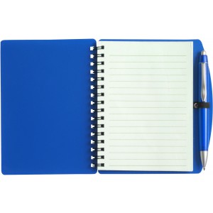 PP notebook with ballpen Kimora, blue (Notebooks)