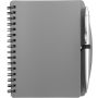PP notebook with ballpen Kimora, grey