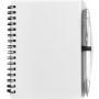 PP notebook with ballpen Kimora, white