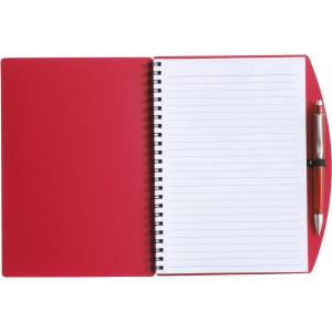PP notebook with ballpen Solana, red (Notebooks)