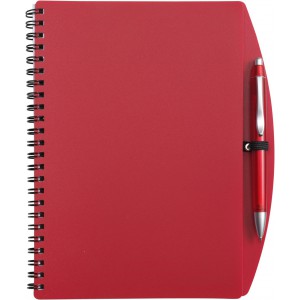 PP notebook with ballpen Solana, red (Notebooks)