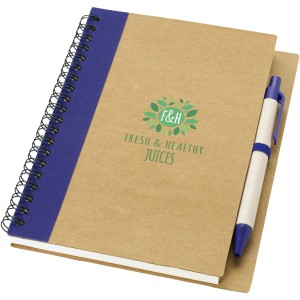 Priestly recycled notebook with pen, Natural,Navy (Notebooks)