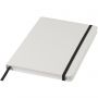 Spectrum A5 white notebook with coloured strap, White, solid black