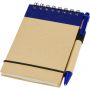 Zuse A7 recycled jotter notepad with pen, Natural,Navy