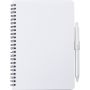 Antibacterial notebook with pen Mika, white