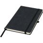 Atlana re-used leather A5 size notebook, solid black